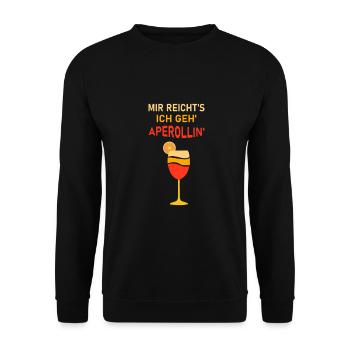 Aperollin' Sommergetränk 2020 Aperoliker Geschenk - Unisex Pullover - Schwarz - Vorne - Alina (178cm) & Michal (187cm)