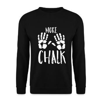 More Chalk Klettern Boulder Bouldern Climbing - Unisex Pullover - Schwarz - Vorne - Alina (178cm) & Michal (187cm)