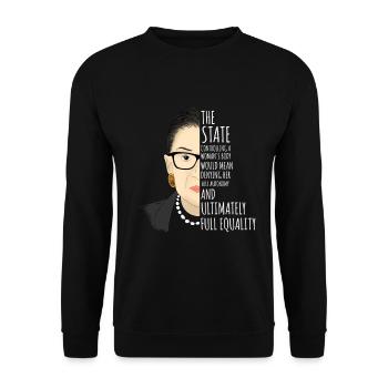 Ruth Bader Ginsburg L'État contrôlant une femme - Sweat-shirt Unisexe - noir - Devant - Alina (178cm) & Michal (187cm)