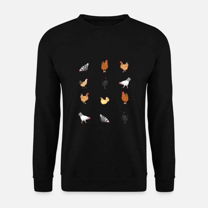 Hühner Huhn Liebhaber Bauernhof Hühnerstall - Unisex Pullover - Schwarz
