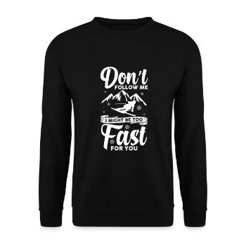 Ski skieur trop vite pour vous - Sweat-shirt Unisexe - noir - Devant - Alina (178cm) & Michal (187cm)