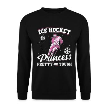 Joueur de hockey sur glace Ice Hockey Princess - Sweat-shirt Unisexe - noir - Devant - Alina (178cm) & Michal (187cm)