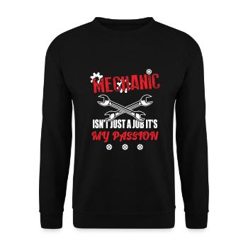 Mechanic Passion - Mécanicien automobile mécatronique - Sweat-shirt Unisexe - noir - Devant - Alina (178cm) & Michal (187cm)