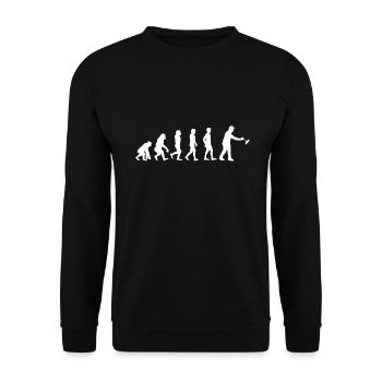 Eisstockschießen Stockschießen Evolution - Unisex Pullover - Schwarz - Vorne - Alina (178cm) & Michal (187cm)
