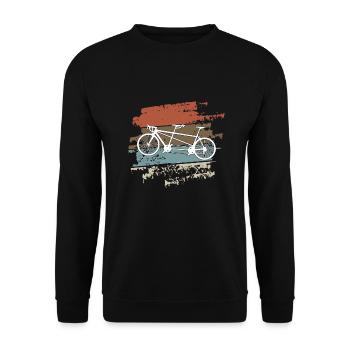 Tandem Bicycle Vintage Cyclist Tandem Bike - Unisex Sweatshirt - black - Front - Alina (178cm) & Michal (187cm)