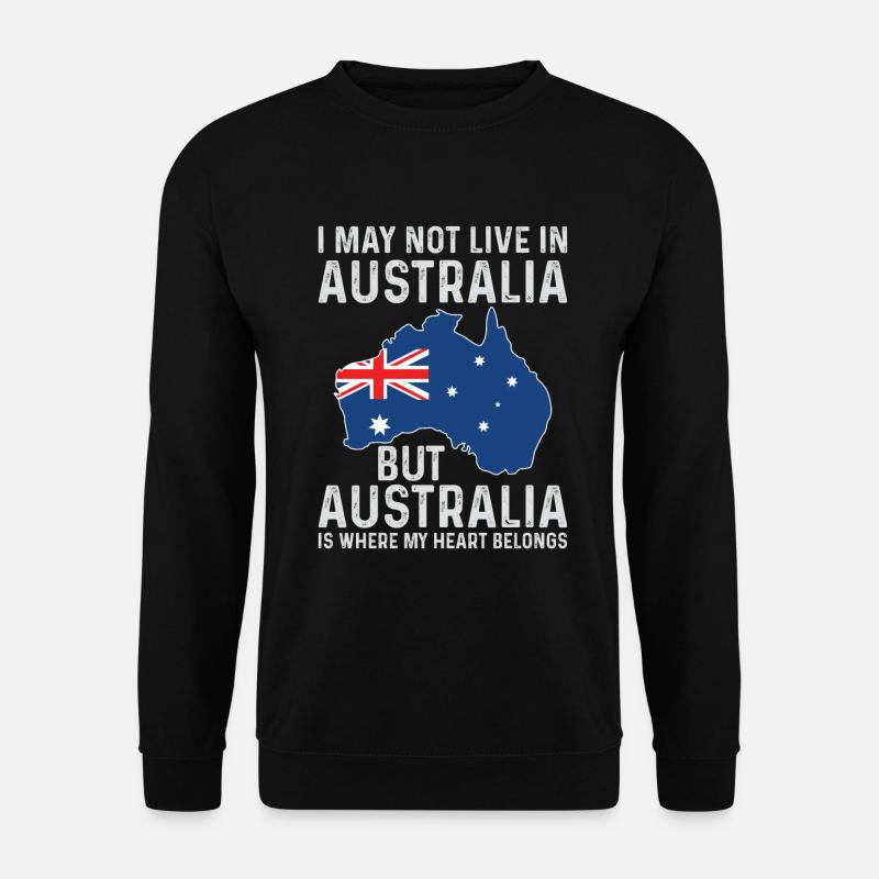 Australien Australier Flagge Fahne Urlaub Spruch - Unisex Pullover - Schwarz