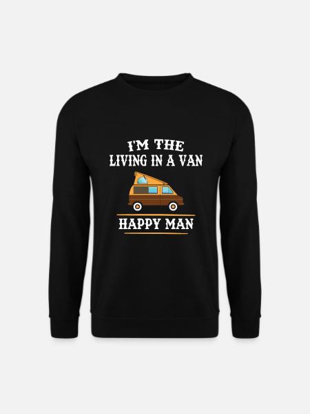 Minivan Camping Man Reisemobil Spruch - Unisex Pullover - Schwarz
