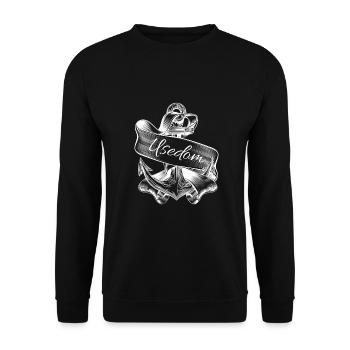 Usedom -Island Usedom-Ostsee Holiday - Unisex Sweatshirt - black - Front - Alina (178cm) & Michal (187cm)