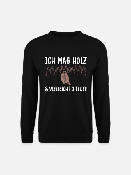 Ich Mag Holz & Vielleicht 3 Leute Schreiner - Unisex Pullover - Schwarz