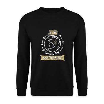 Travel The World Camping-car mobile Rengain - Sweat-shirt Unisexe - noir - Devant - Alina (178cm) & Michal (187cm)