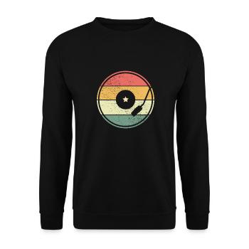 Vinyle Musique Vintage DJ PlatineS LP Motif - Sweat-shirt Unisexe - noir - Devant - Alina (178cm) & Michal (187cm)