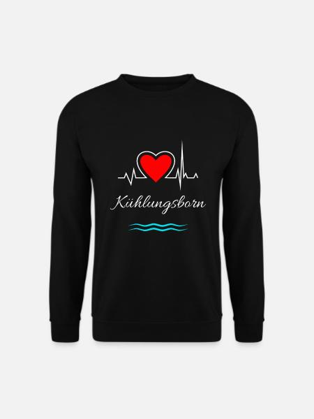 Kühlungsborn-Mein Herz schlägt für Usedom-Herz - Unisex Pullover - Schwarz