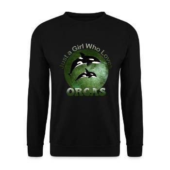 Orca Wal Killer Wal Kostüm für Frauen Mädchen - Unisex Pullover - Schwarz - Vorne - Alina (178cm) & Michal (187cm)