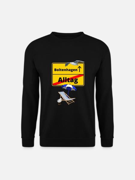 Boltenhagen-Ortsschild Alltag Boltenhagen - Urlaub - Unisex Pullover - Schwarz