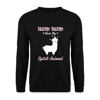 Alpaka Lama Proverbe pour alpaga tours alpagas éleveurs - Sweat-shirt Unisexe - noir - Devant - Alina (178cm) & Michal (187cm)