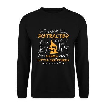 Microbiology Biology Microscopes Scientists - Unisex Sweatshirt - black - Front - Alina (178cm) & Michal (187cm)