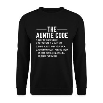 Rosa Oder Blaue Tante Liebt Dich Geschlecht - Unisex Pullover - Schwarz - Vorne - Alina (178cm) & Michal (187cm)