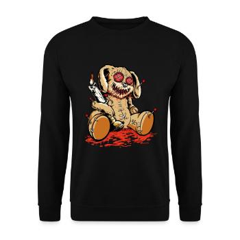 Mignonnes poupées vaudou Teddy Bear Creepy - Sweat-shirt Unisexe - noir - Devant - Alina (178cm) & Michal (187cm)