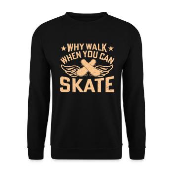 Skate Board Skater Skate Skater Design - Unisex Sweatshirt - black - Front - Alina (178cm) & Michal (187cm)
