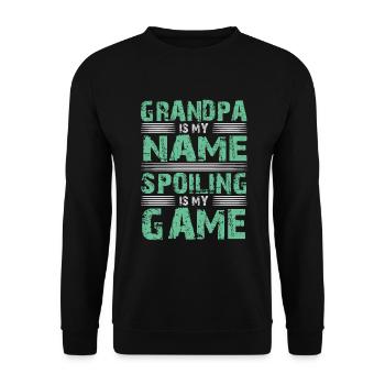 Grandpa Grandfather Paw Granddaddy Grandma Grandpa - Unisex Sweatshirt - black - Front - Alina (178cm) & Michal (187cm)