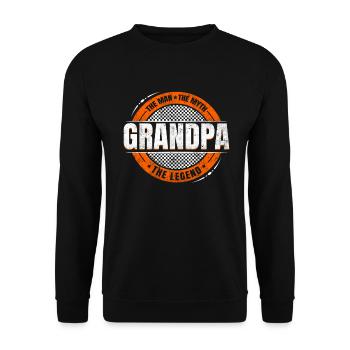 Grandpa Grandfather Paw Granddaddy Grandma Grandpa - Unisex Sweatshirt - black - Front - Alina (178cm) & Michal (187cm)