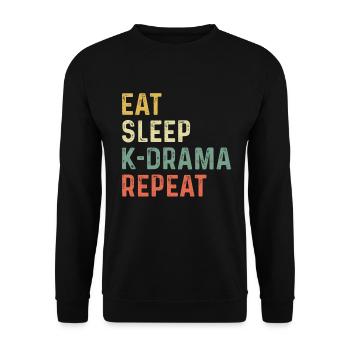 Kdrama K-Drame K Drame Séoul Kpop K-Pop Hallyu - Sweat-shirt Unisexe - noir - Devant - Alina (178cm) & Michal (187cm)