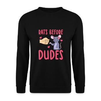 Rats - Unisex Sweatshirt - black - Front - Alina (178cm) & Michal (187cm)