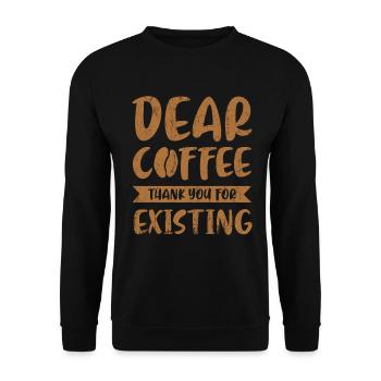 Ein Albtraum Vor Dem Kaffee Koffeinliebhaber - Unisex Pullover - Schwarz - Vorne - Alina (178cm) & Michal (187cm)