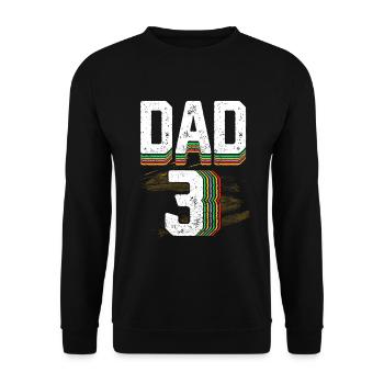 Papa 3 Papa Père Papa Design - Sweat-shirt Unisexe - noir - Devant - Alina (178cm) & Michal (187cm)