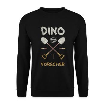 Dinosaurier Forscher Design für Jungs - Unisex Pullover - Schwarz - Vorne - Alina (178cm) & Michal (187cm)