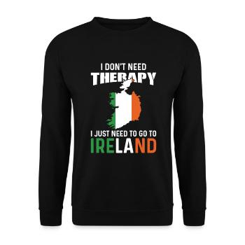 Irlandais Irlandais Irlande Origine Accueil Irlande Drapeau - Sweat-shirt Unisexe - noir - Devant - Alina (178cm) & Michal (187cm)