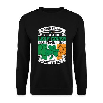 Ireland Irish Irish Flag Irish St Patricks Day - Unisex Sweatshirt - black - Front - Alina (178cm) & Michal (187cm)