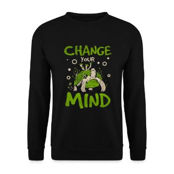 Change your design to climate change - Unisex Sweatshirt - black - Front - Alina (178cm) & Michal (187cm)