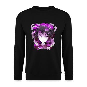 Sakura Haruno Japanese Anime Character - Unisex Sweatshirt - black - Front - Alina (178cm) & Michal (187cm)