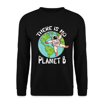 Il n’y a pas de Conception Planet-b pour le changement climatique - Sweat-shirt Unisexe - noir - Devant - Alina (178cm) & Michal (187cm)
