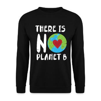 Il n’y a pas de Conception Planet-b pour le changement climatique - Sweat-shirt Unisexe - noir - Devant - Alina (178cm) & Michal (187cm)