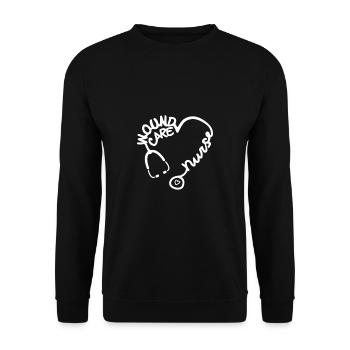 Infirmière Stéthoscope Soins des plaies Infirmière - Sweat-shirt Unisexe - noir - Devant - Alina (178cm) & Michal (187cm)