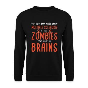 Multiple Sclerosis MS Awareness Day - Unisex Sweatshirt - black - Front - Alina (178cm) & Michal (187cm)