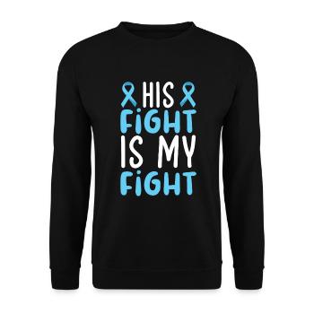 Prostatakrebs Blaue Schleife Prostata Krebs - Unisex Pullover - Schwarz - Vorne - Alina (178cm) & Michal (187cm)