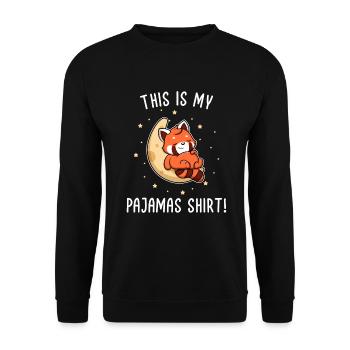 Red Panda Sleeping Sleepyhead Lazy - Unisex Sweatshirt - black - Front - Alina (178cm) & Michal (187cm)