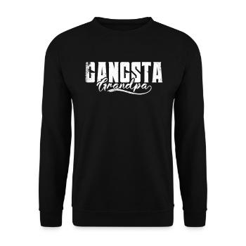Gangsta Grandpa Design for a Grandpa - Unisex Sweatshirt - black - Front - Alina (178cm) & Michal (187cm)