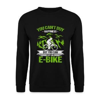 Vous ne pouvez pas acheter du bonheur, mais vous pouvez acheter un vélo électrique - Sweat-shirt Unisexe - noir - Devant - Alina (178cm) & Michal (187cm)