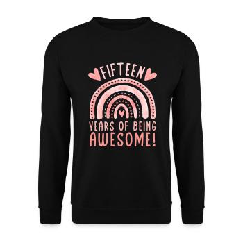 15e anniversaire - Sweat-shirt Unisexe - noir - Devant - Alina (178cm) & Michal (187cm)
