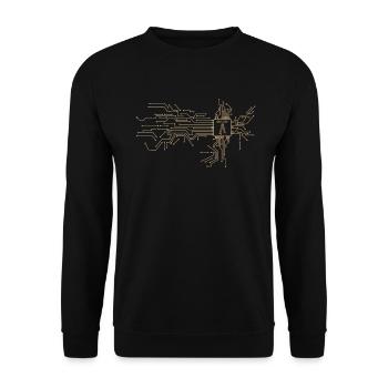 Semiconductor Chip Ladder - Unisex Sweatshirt - black - Front - Alina (178cm) & Michal (187cm)