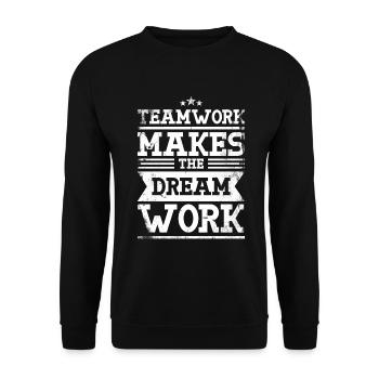 Teamwork Makes The Dream Work Design For One - Unisex Sweatshirt - black - Front - Alina (178cm) & Michal (187cm)