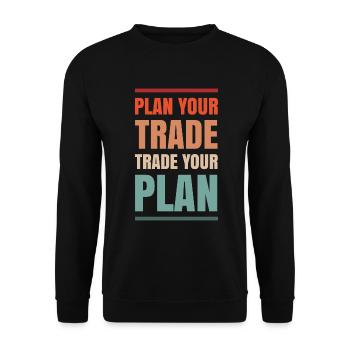 Vaincre la conception du trading de marché pour les traders ou - Sweat-shirt Unisexe - noir - Devant - Alina (178cm) & Michal (187cm)