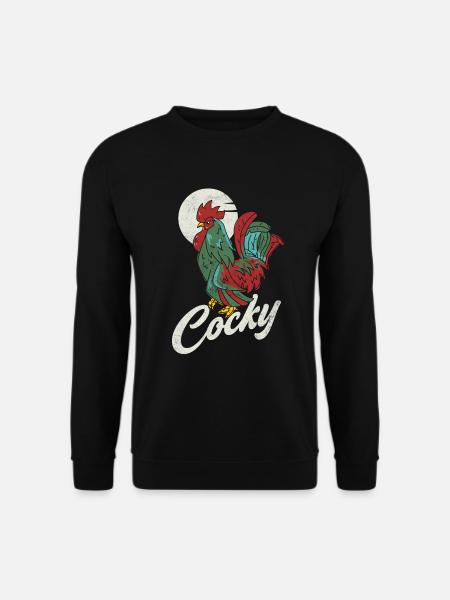Hochnäsiges Hahn-design Für Hühnerliebhaber - Unisex Pullover - Schwarz