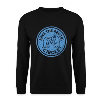 Save The Arctic Circle Design Animal Rights - Unisex Sweatshirt - black - Front - Alina (178cm) & Michal (187cm)