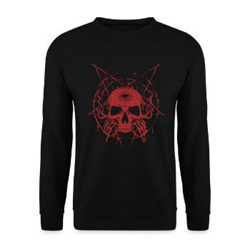 Le costume gothique du diable pour - Sweat-shirt Unisexe - noir - Devant - Alina (178cm) & Michal (187cm)
