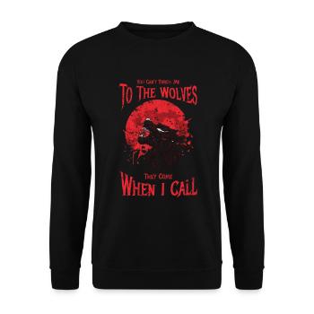 Vous ne pouvez pas me blâmer sur les loups pour - Sweat-shirt Unisexe - noir - Devant - Alina (178cm) & Michal (187cm)